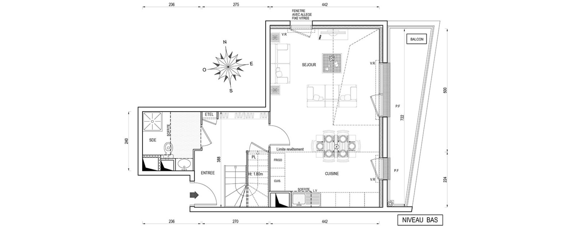 Appartement T4 de 90,80 m2 &agrave; Poissy Maurice-clerc