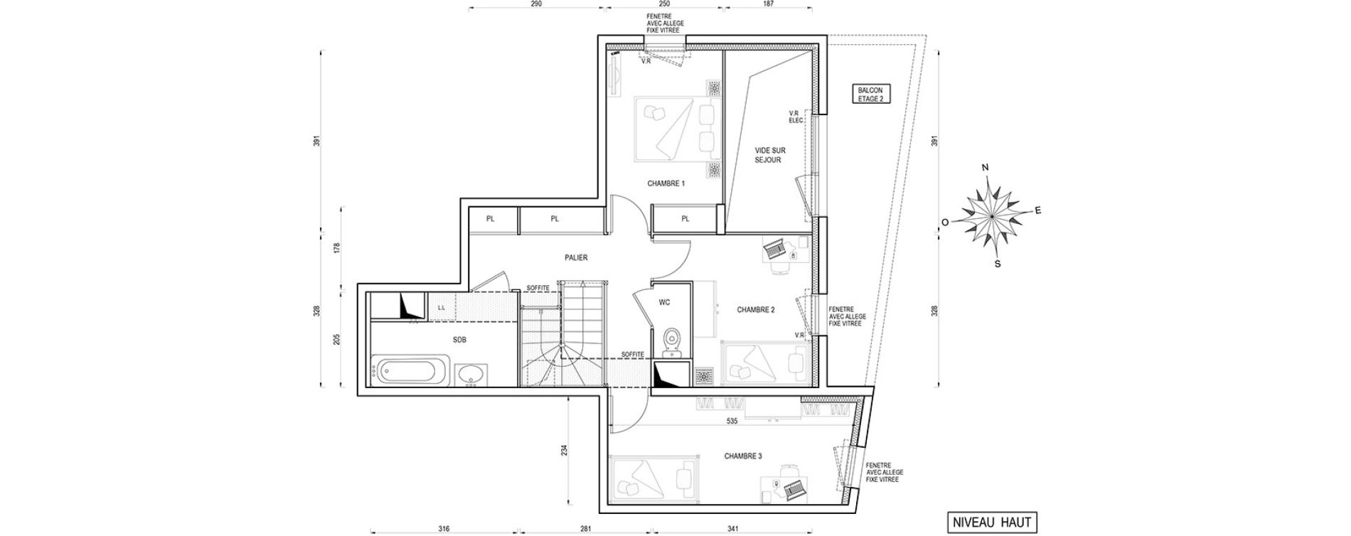 Appartement T4 de 90,80 m2 &agrave; Poissy Maurice-clerc