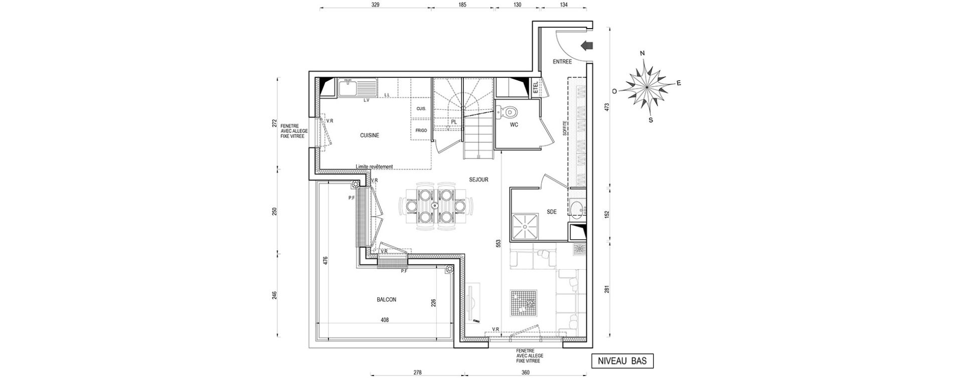 Appartement T3 de 71,60 m2 &agrave; Poissy Maurice-clerc