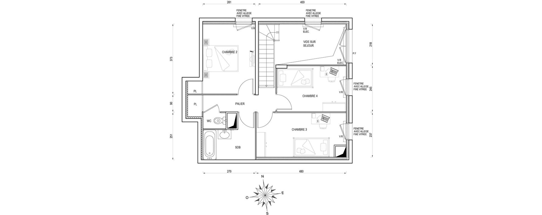 Appartement T5 de 95,20 m2 &agrave; Poissy Maurice-clerc