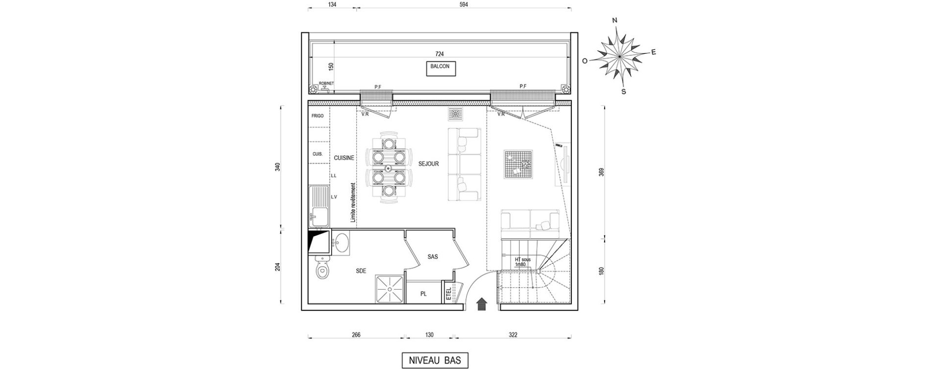Appartement T3 de 69,10 m2 &agrave; Poissy Maurice-clerc