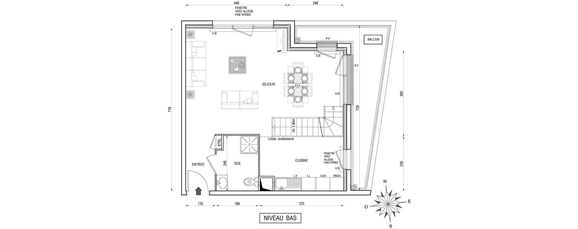 Appartement T4 de 82,20 m2 &agrave; Poissy Maurice-clerc
