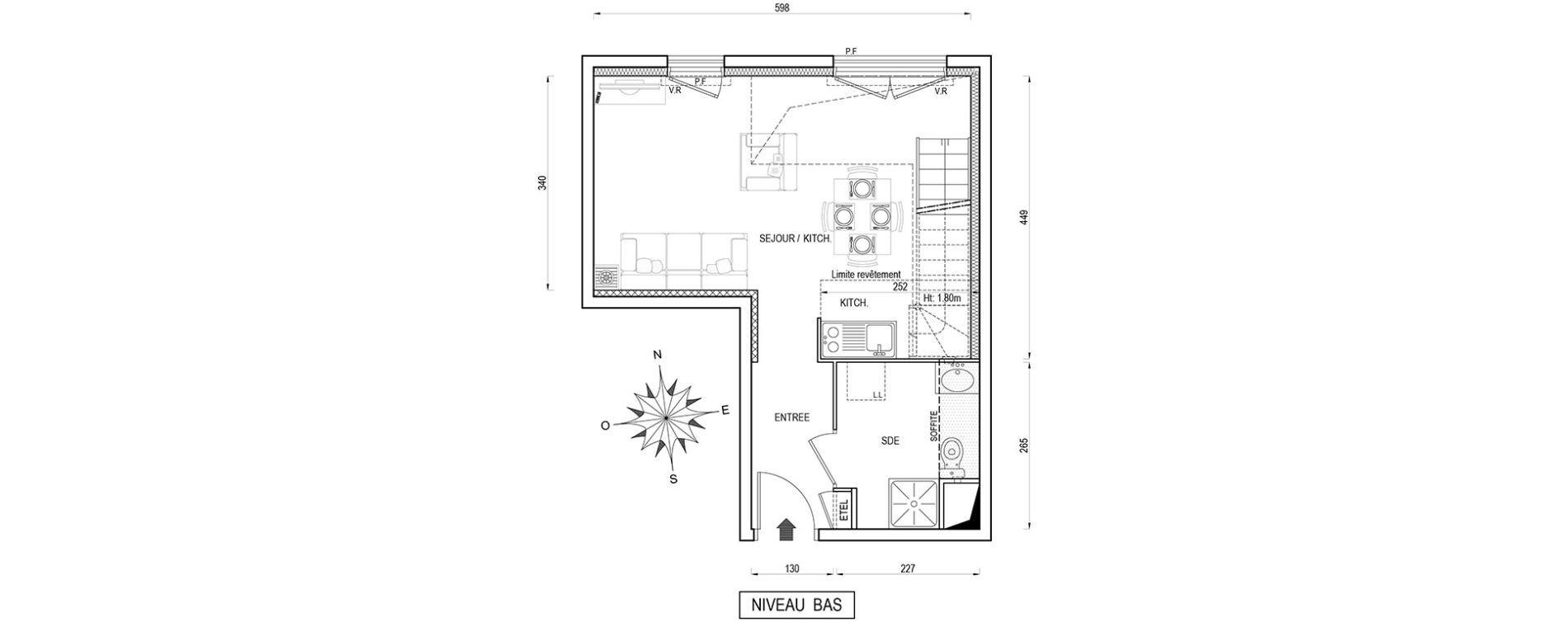 Appartement T1 de 39,70 m2 &agrave; Poissy Maurice-clerc