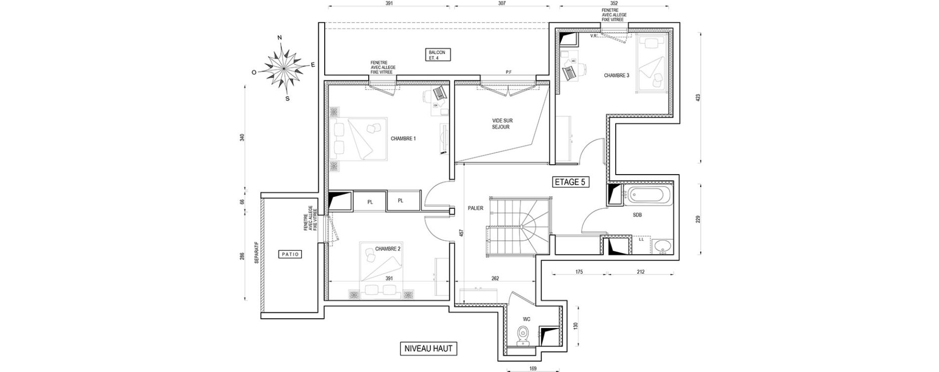Appartement T4 de 94,80 m2 &agrave; Poissy Maurice-clerc