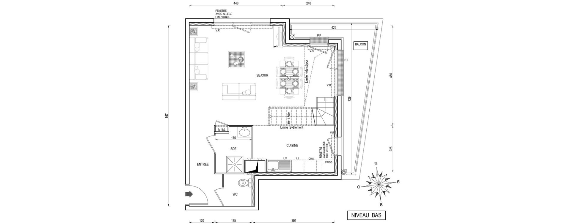 Appartement T4 de 82,30 m2 &agrave; Poissy Maurice-clerc
