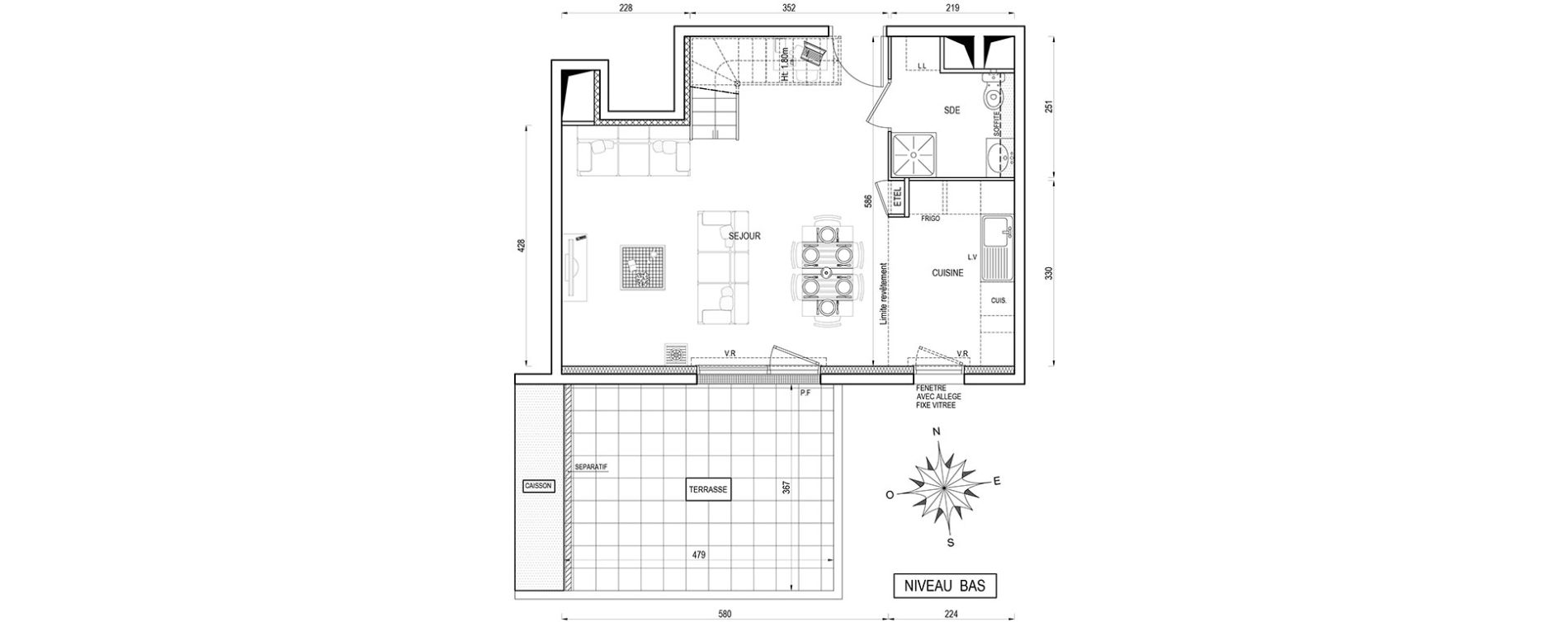 Appartement T4 de 88,00 m2 &agrave; Poissy Maurice-clerc