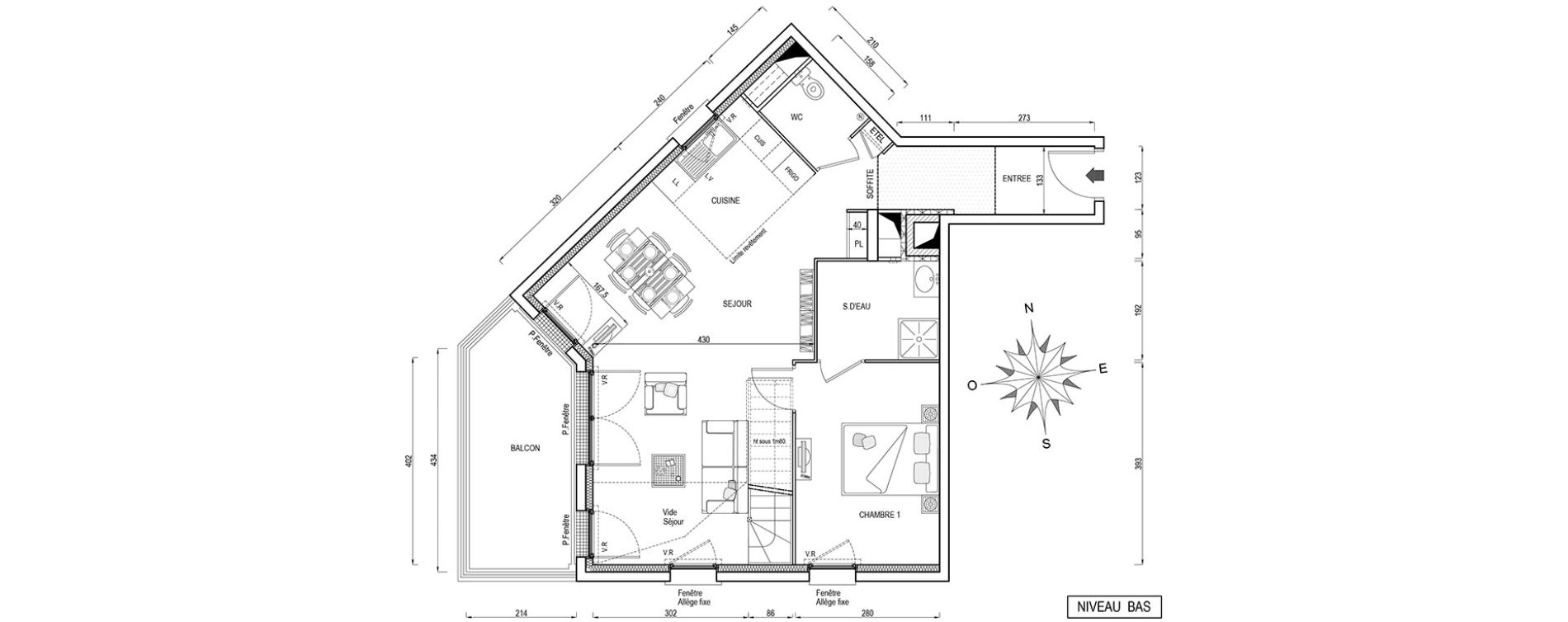 Appartement T5 de 99,80 m2 &agrave; Poissy Maurice-clerc