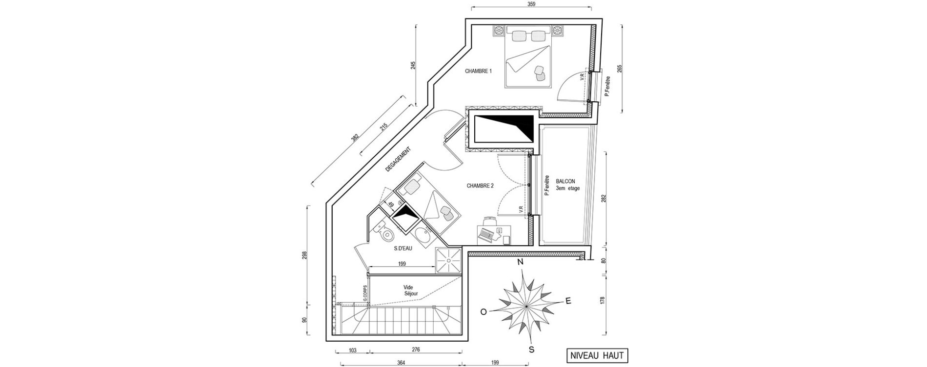 Appartement T3 de 56,00 m2 &agrave; Poissy Maurice-clerc