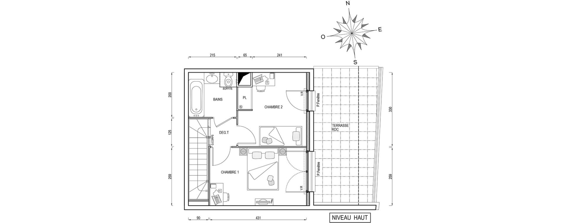 Appartement T3 de 67,30 m2 &agrave; Poissy Maurice-clerc