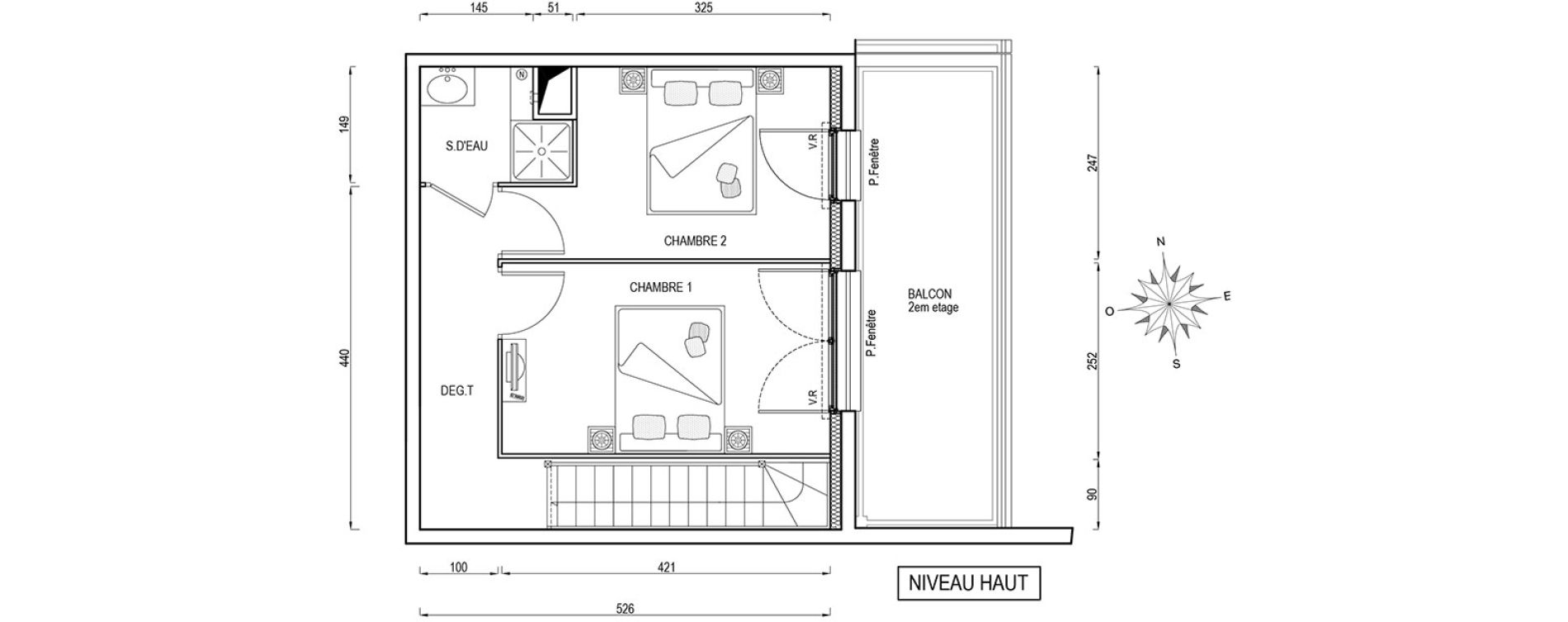 Appartement T3 de 53,10 m2 &agrave; Poissy Maurice-clerc