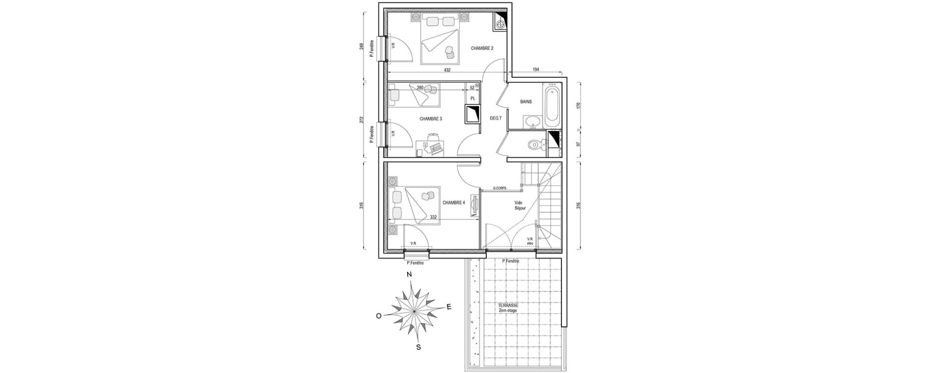 Appartement T5 de 83,40 m2 &agrave; Poissy Maurice-clerc