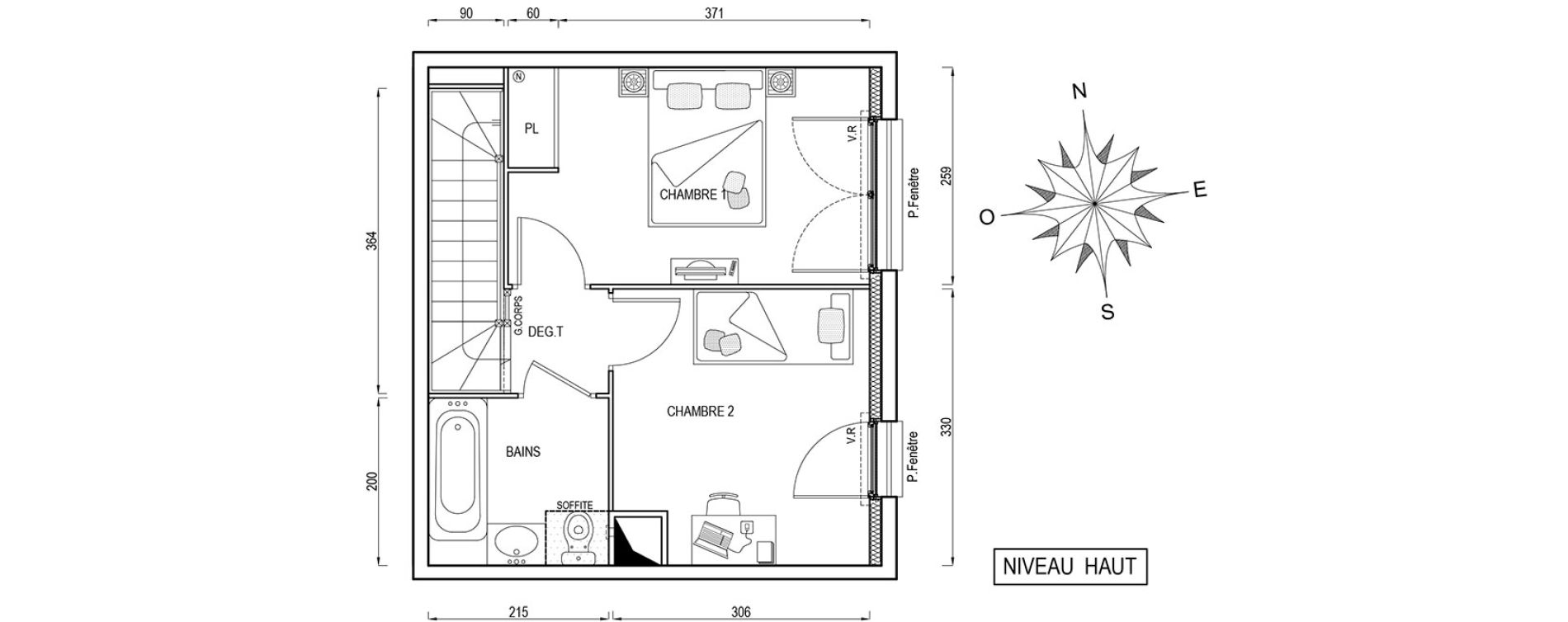 Appartement T3 de 55,00 m2 &agrave; Poissy Maurice-clerc