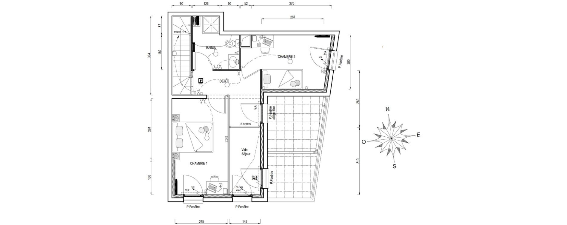 Duplex T3 de 67,50 m2 &agrave; Poissy Maurice-clerc