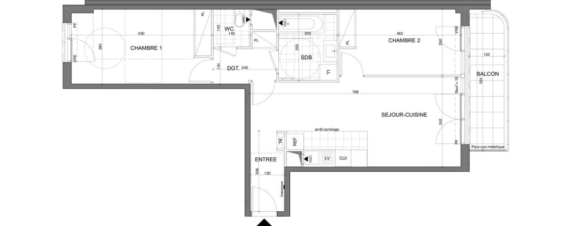 Appartement T3 de 66,20 m2 &agrave; Poissy La saint-louis