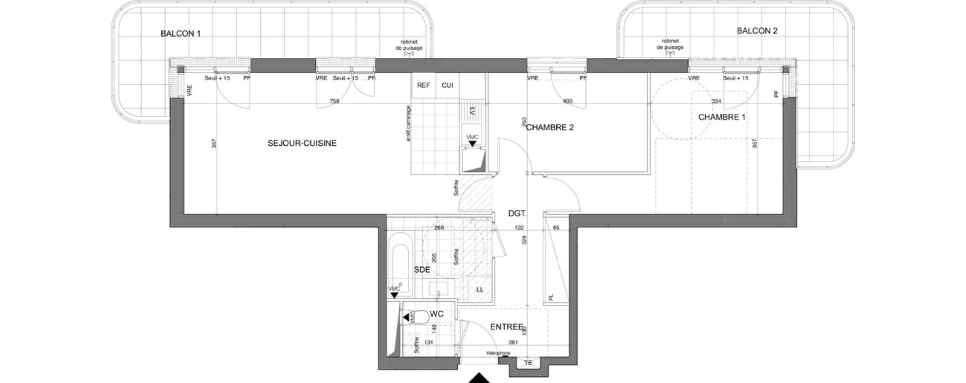 Appartement T3 de 68,10 m2 &agrave; Poissy La saint-louis