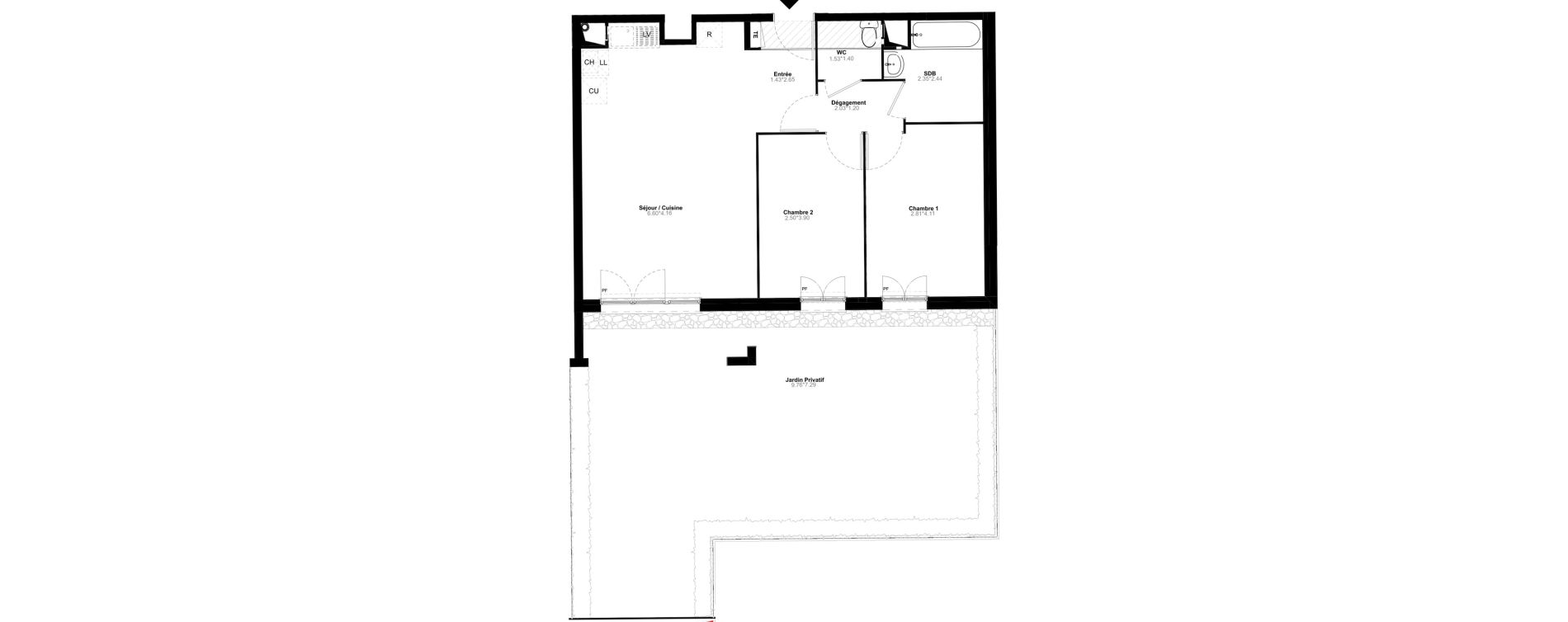 Appartement T3 de 60,49 m2 &agrave; Poissy Saint-barth&eacute;lemy - corneille