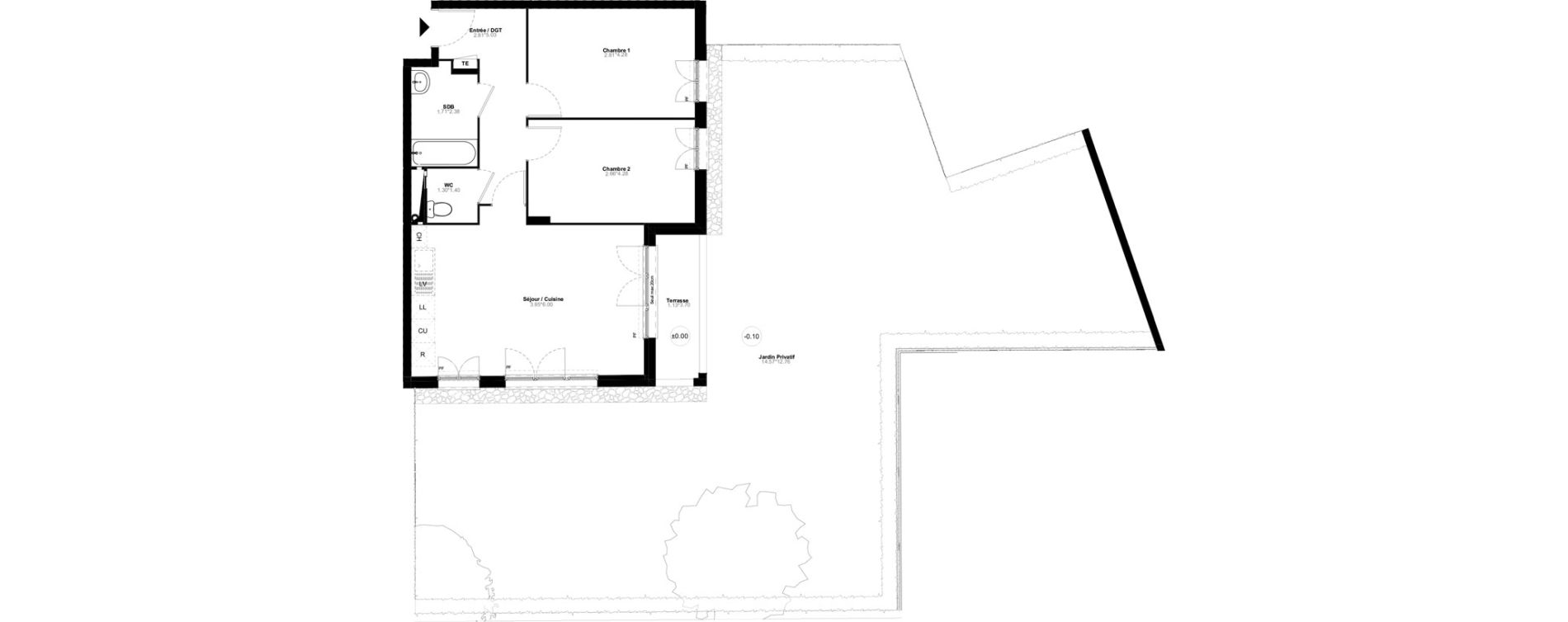 Appartement T3 de 60,66 m2 &agrave; Poissy Saint-barth&eacute;lemy - corneille