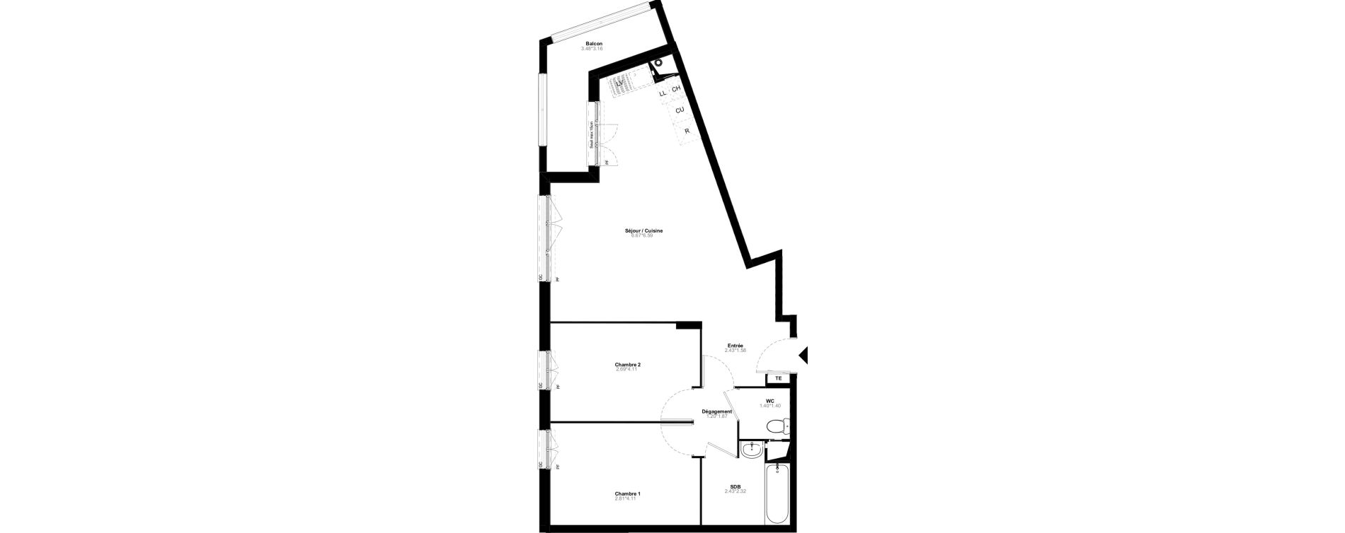 Appartement T3 de 64,10 m2 &agrave; Poissy Saint-barth&eacute;lemy - corneille