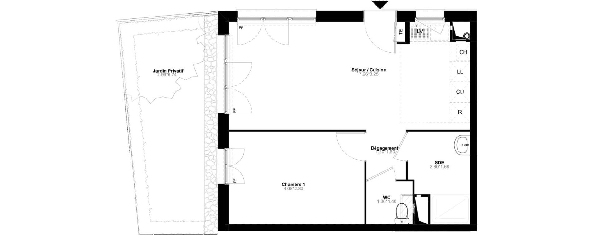 Appartement T2 de 42,55 m2 &agrave; Poissy Saint-barth&eacute;lemy - corneille