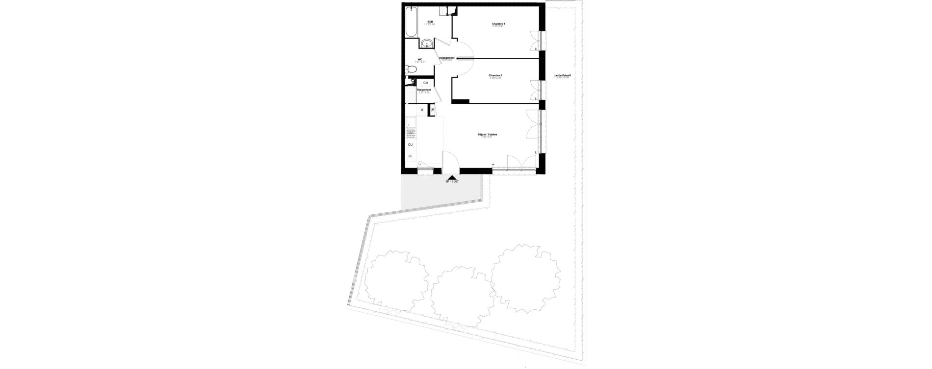 Appartement T3 de 61,36 m2 &agrave; Poissy Saint-barth&eacute;lemy - corneille