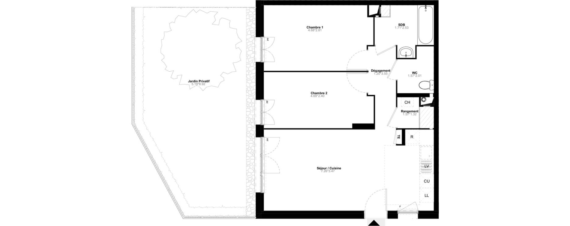 Appartement T3 de 61,36 m2 &agrave; Poissy Saint-barth&eacute;lemy - corneille