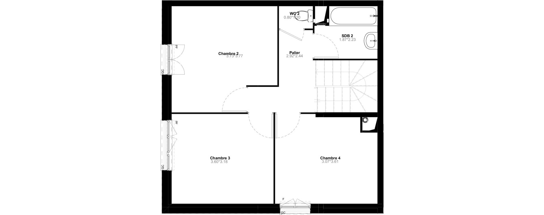 Duplex T5 de 90,80 m2 &agrave; Poissy Saint-barth&eacute;lemy - corneille