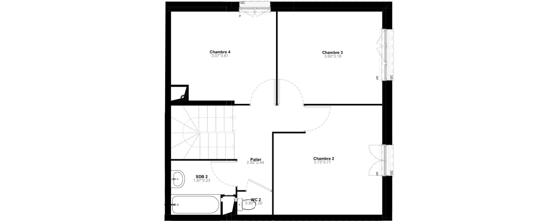 Duplex T5 de 90,80 m2 &agrave; Poissy Saint-barth&eacute;lemy - corneille