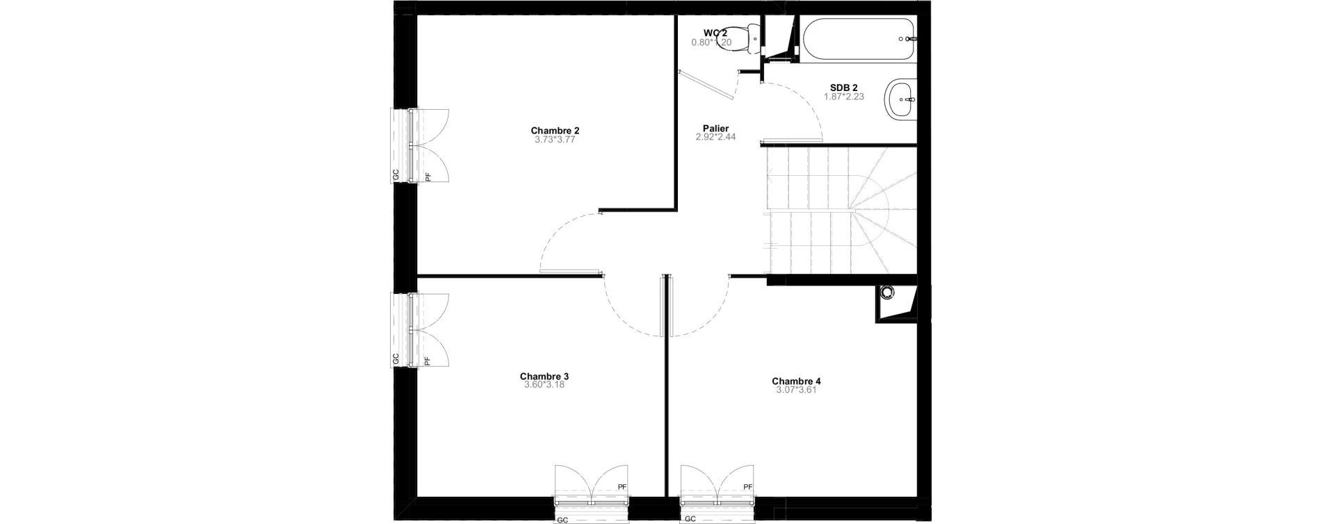 Duplex T5 de 90,80 m2 &agrave; Poissy Saint-barth&eacute;lemy - corneille