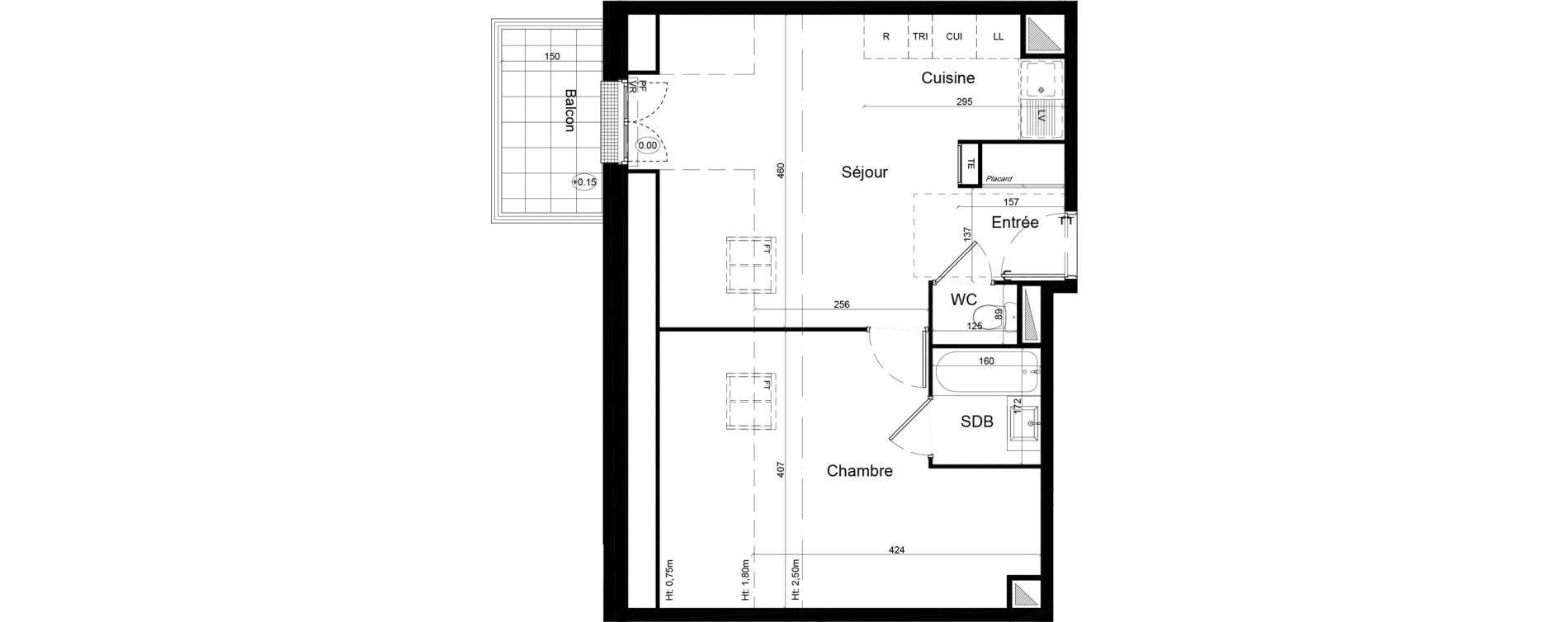 Appartement T2 de 38,93 m2 &agrave; Rosny-Sur-Seine Centre