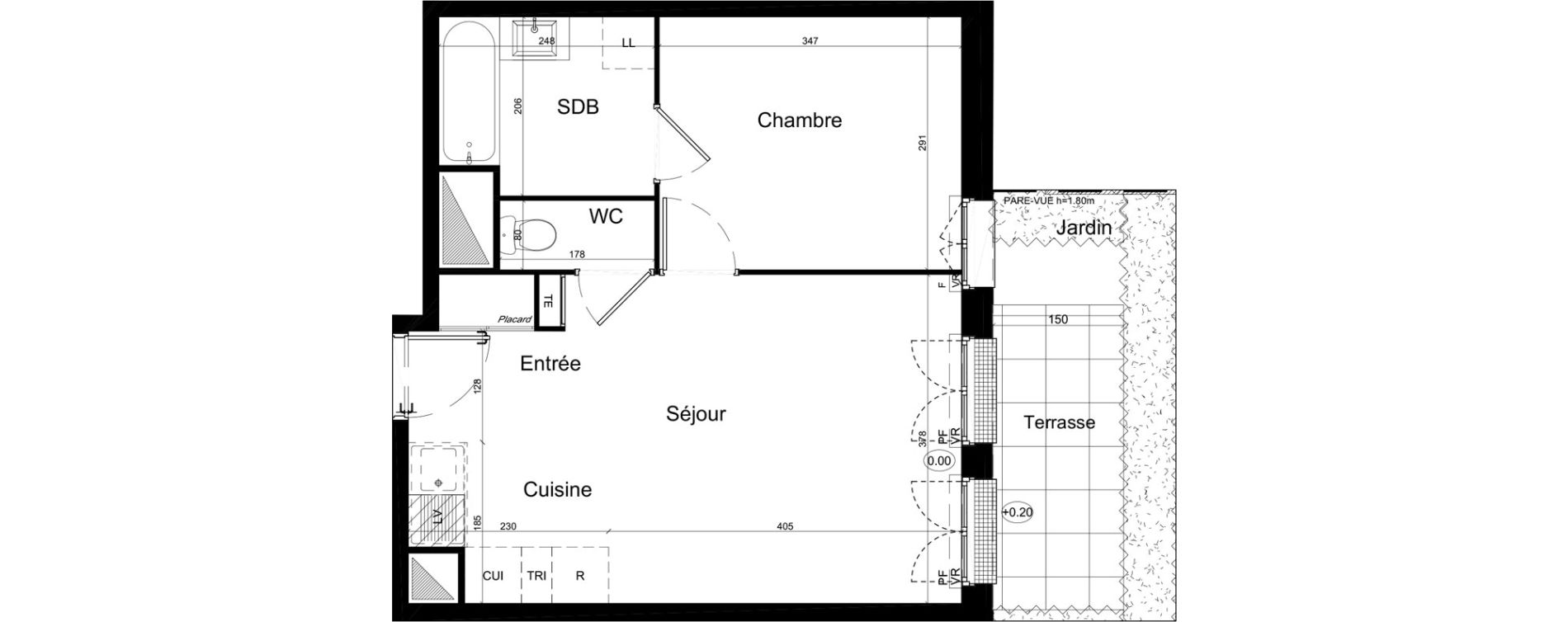 Appartement T2 de 39,52 m2 &agrave; Rosny-Sur-Seine Centre