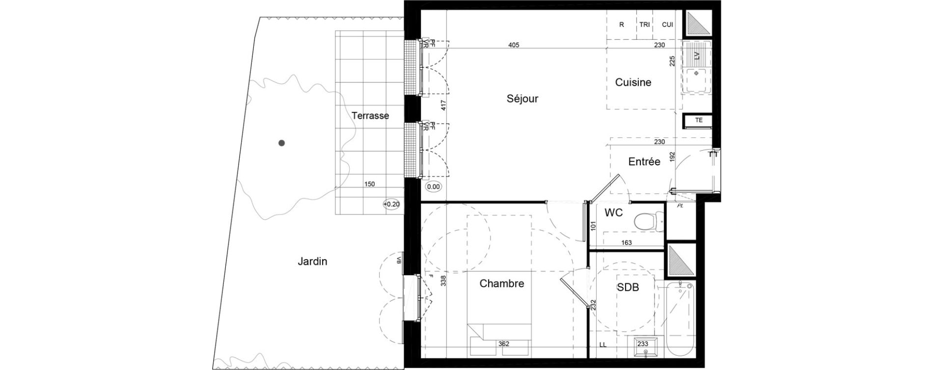 Appartement T2 de 45,17 m2 &agrave; Rosny-Sur-Seine Centre