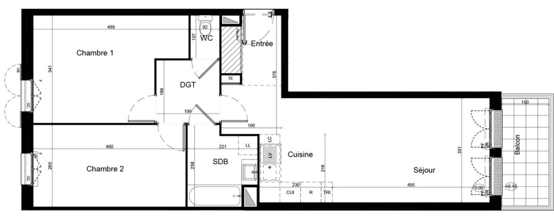 Appartement T3 de 67,06 m2 &agrave; Rosny-Sur-Seine Centre