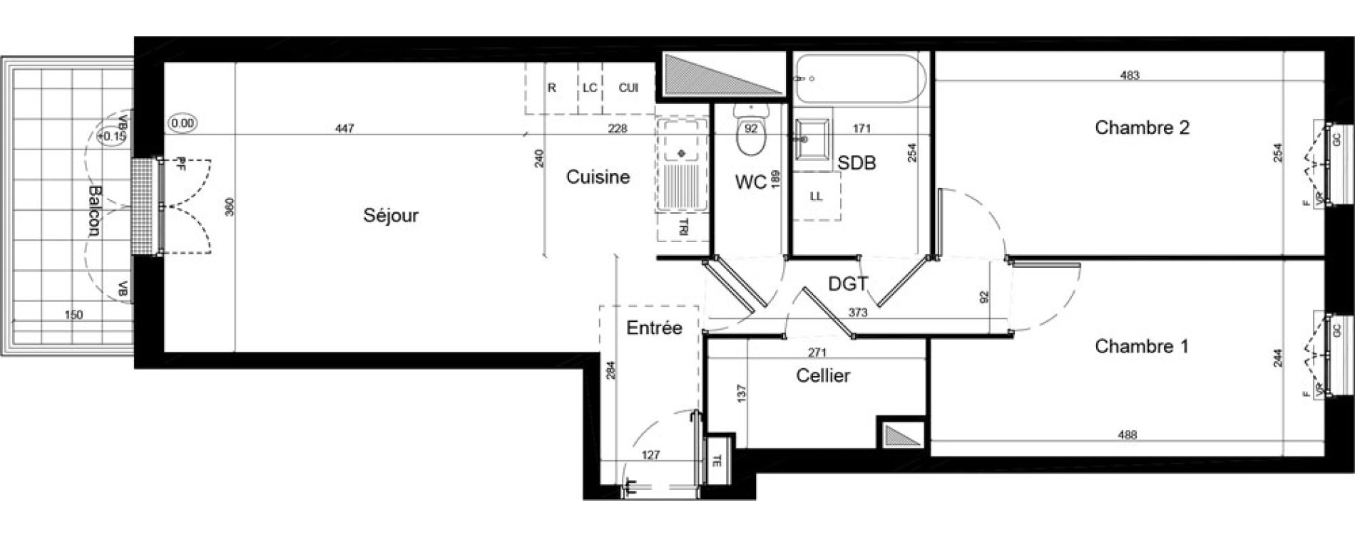 Appartement T3 de 61,99 m2 &agrave; Rosny-Sur-Seine Centre