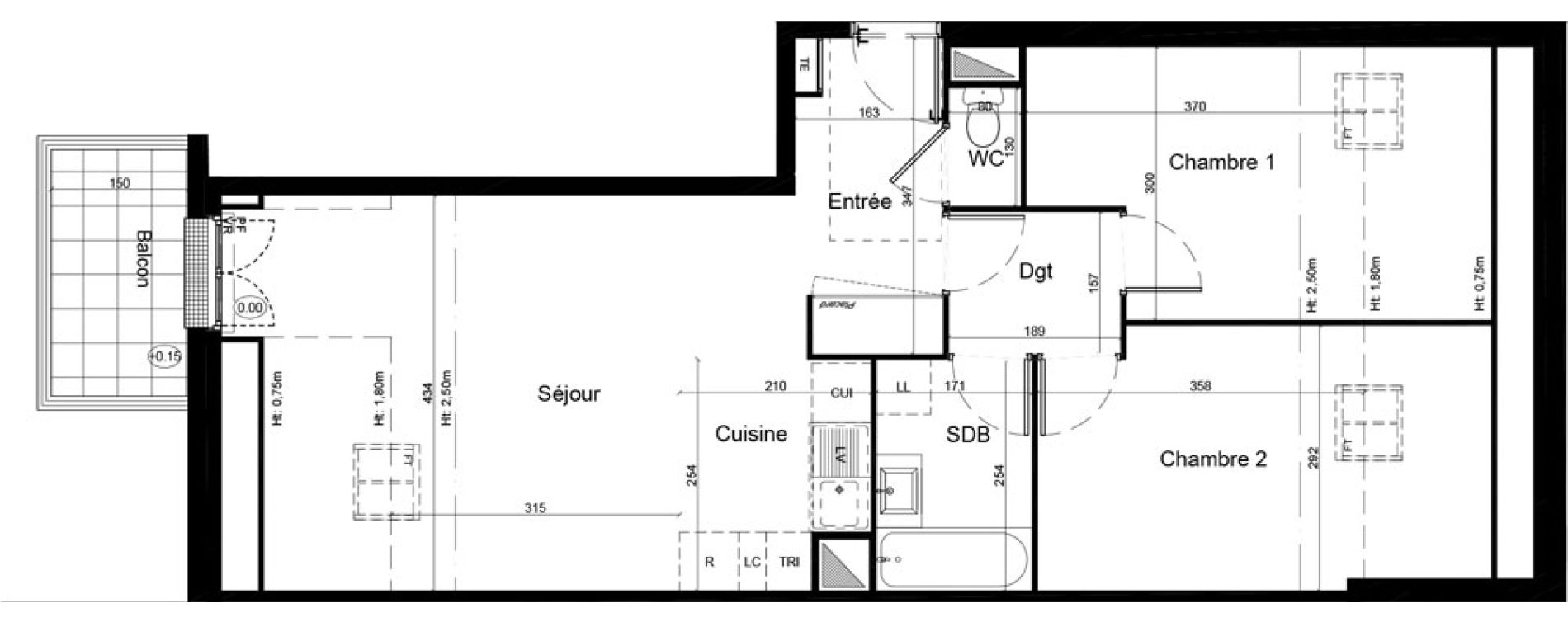 Appartement T3 de 57,02 m2 &agrave; Rosny-Sur-Seine Centre