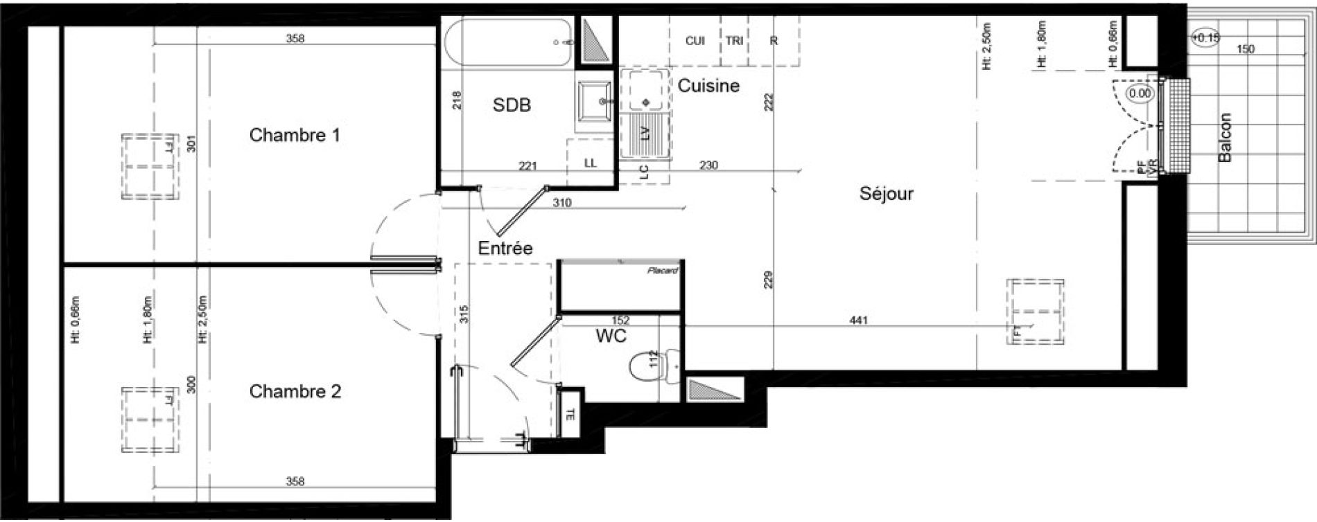 Appartement T3 de 58,76 m2 &agrave; Rosny-Sur-Seine Centre