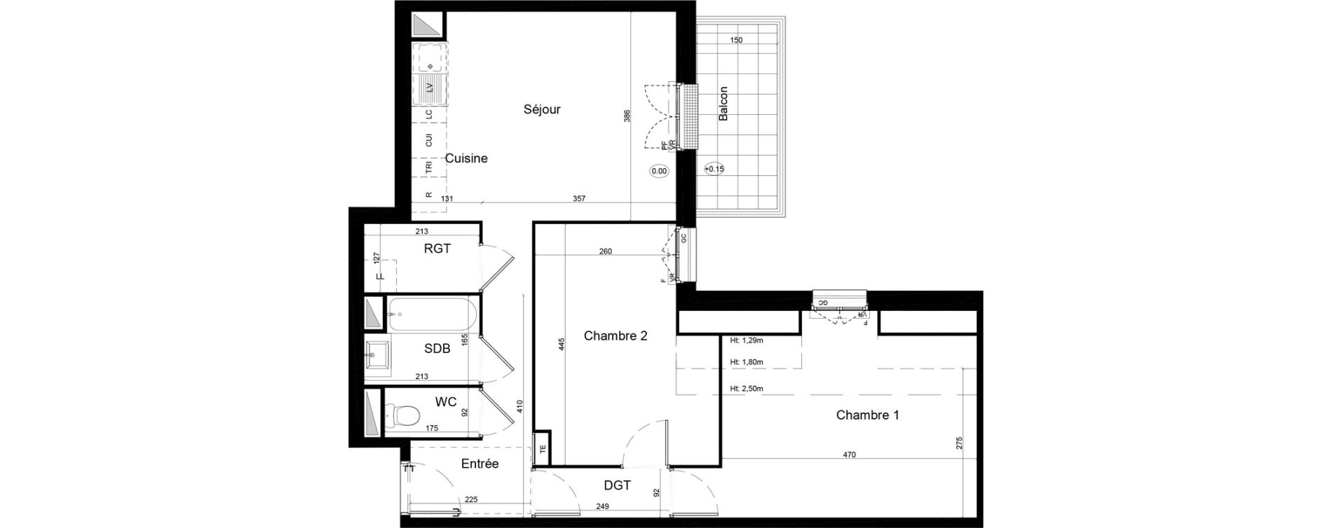 Appartement T3 de 63,26 m2 &agrave; Rosny-Sur-Seine Centre