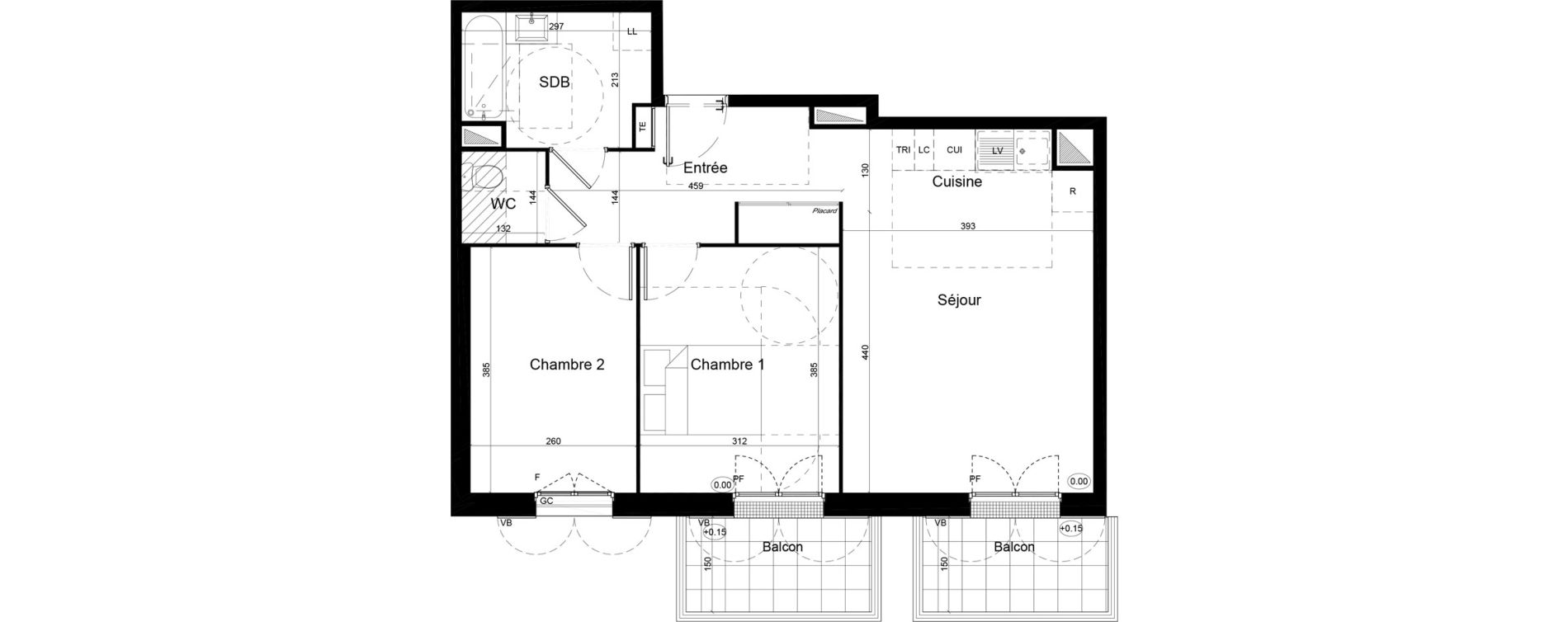 Appartement T3 de 60,37 m2 &agrave; Rosny-Sur-Seine Centre