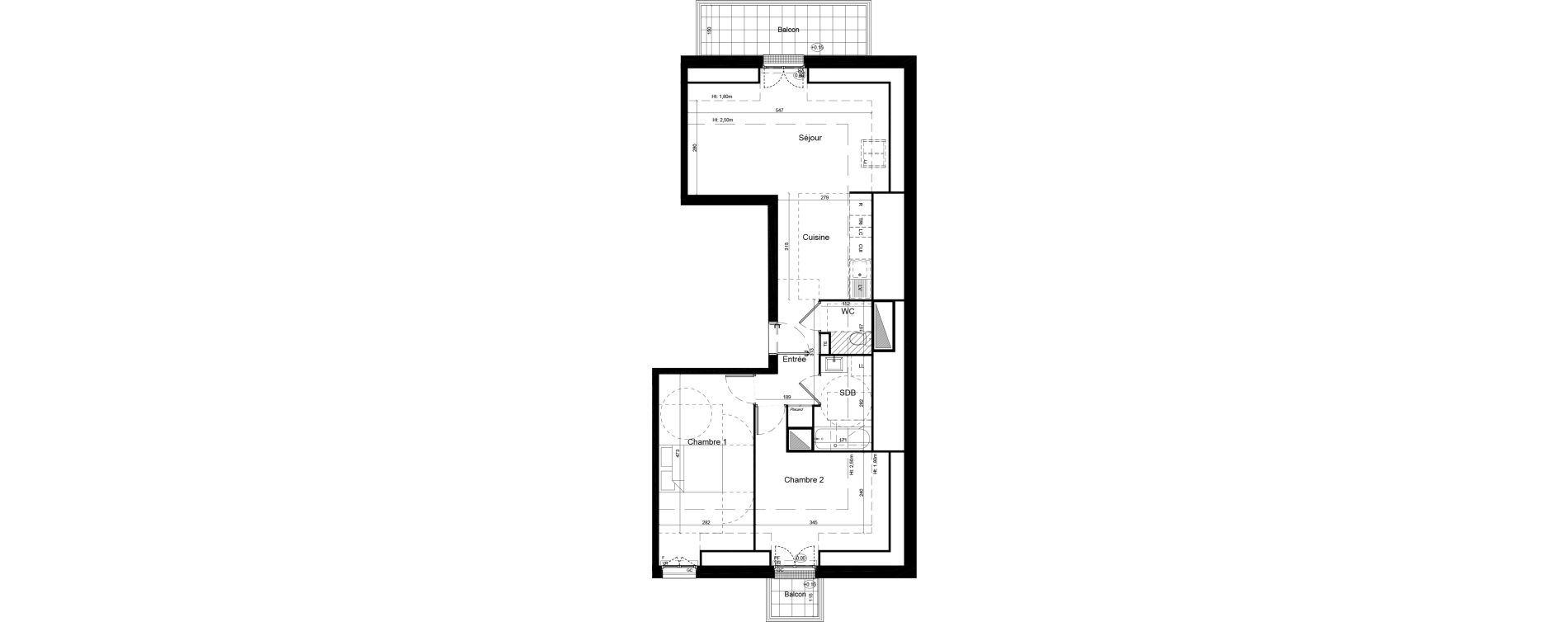 Appartement T3 de 62,32 m2 &agrave; Rosny-Sur-Seine Centre