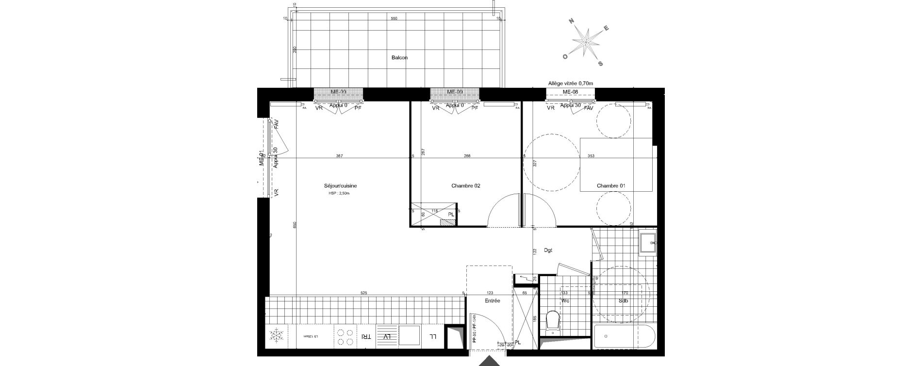 Appartement T3 de 64,13 m2 &agrave; Saint-Cyr-L'&Eacute;cole Charles renard