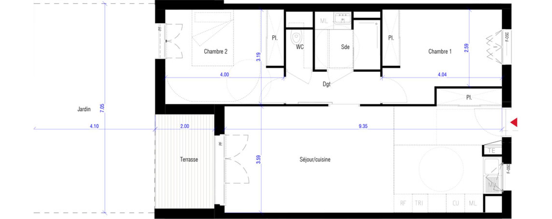 Appartement T3 de 67,10 m2 &agrave; Saint-Cyr-L'&Eacute;cole Charles renard