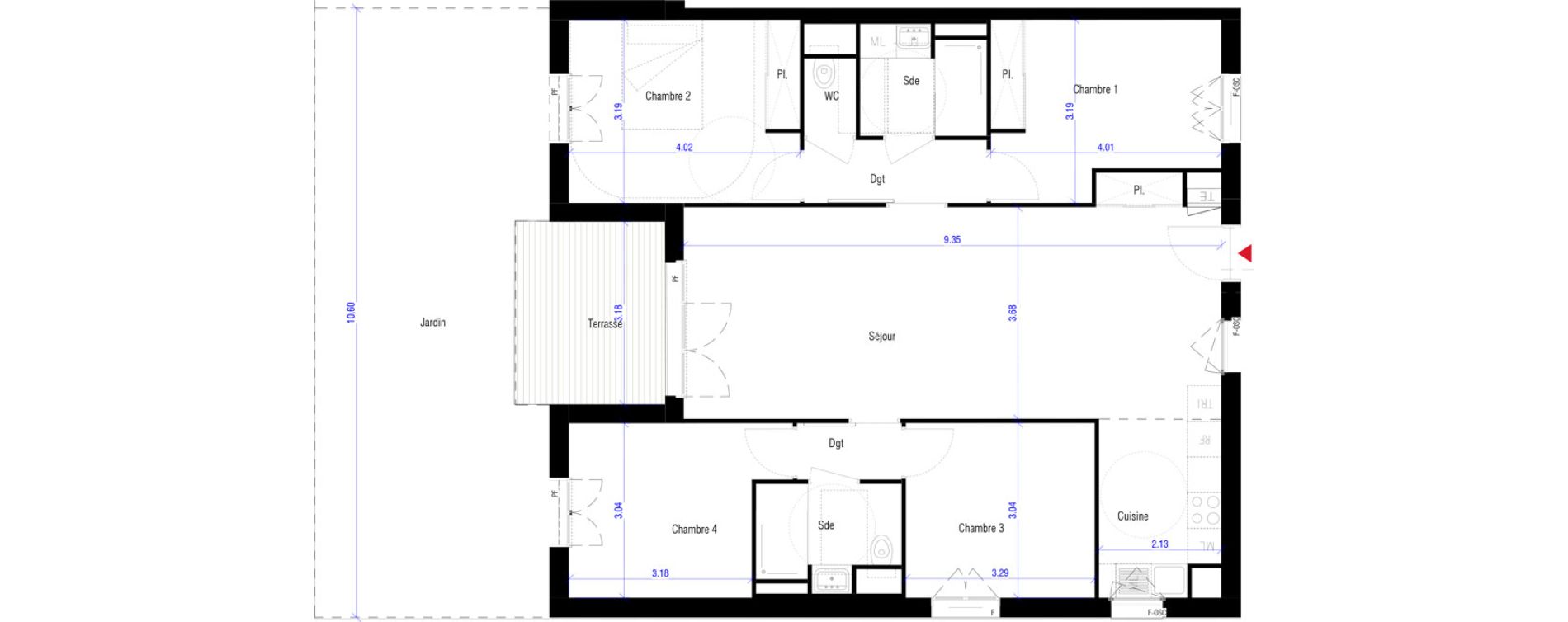 Appartement T5 de 100,80 m2 &agrave; Saint-Cyr-L'&Eacute;cole Charles renard