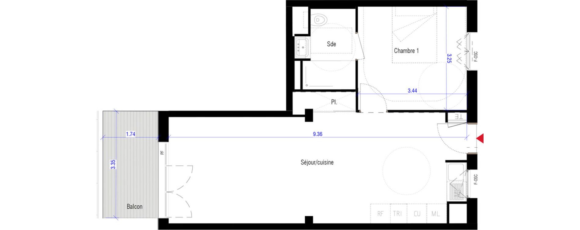 Appartement T2 de 47,80 m2 &agrave; Saint-Cyr-L'&Eacute;cole Charles renard