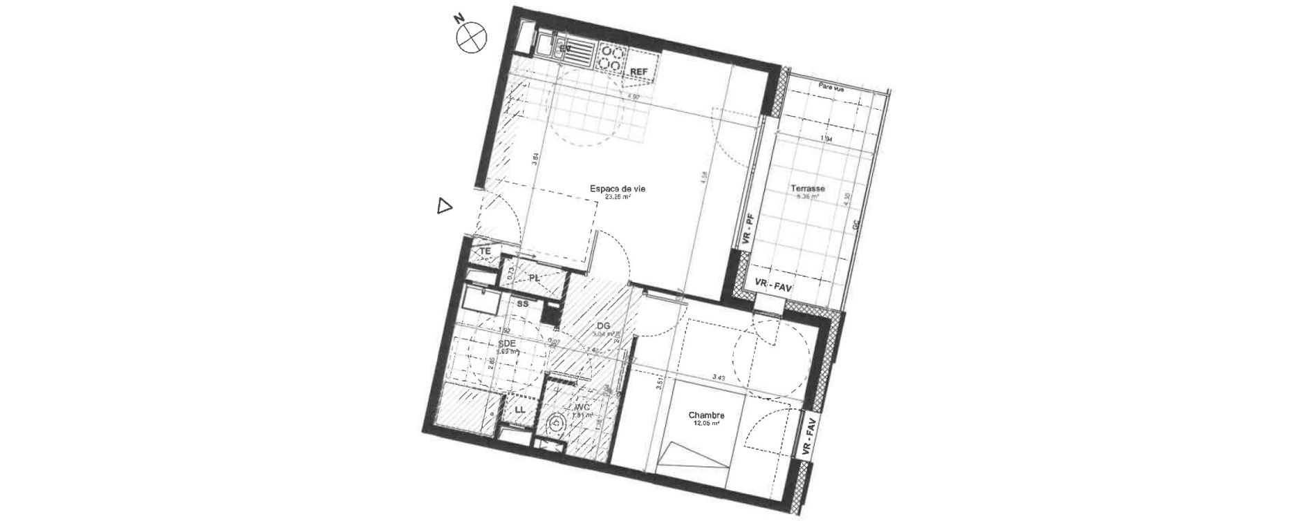 Appartement T2 de 45,25 m2 &agrave; Saint-Cyr-L'&Eacute;cole Charles renard