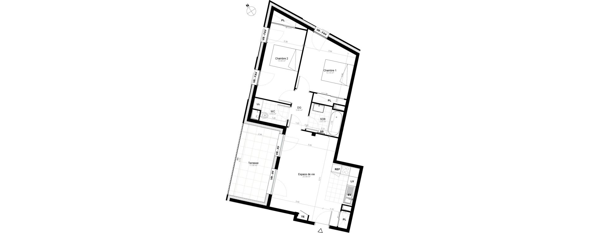 Appartement T3 de 62,08 m2 &agrave; Saint-Cyr-L'&Eacute;cole Charles renard
