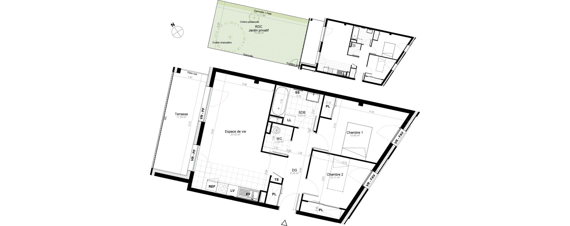 Appartement T3 de 62,32 m2 &agrave; Saint-Cyr-L'&Eacute;cole Charles renard