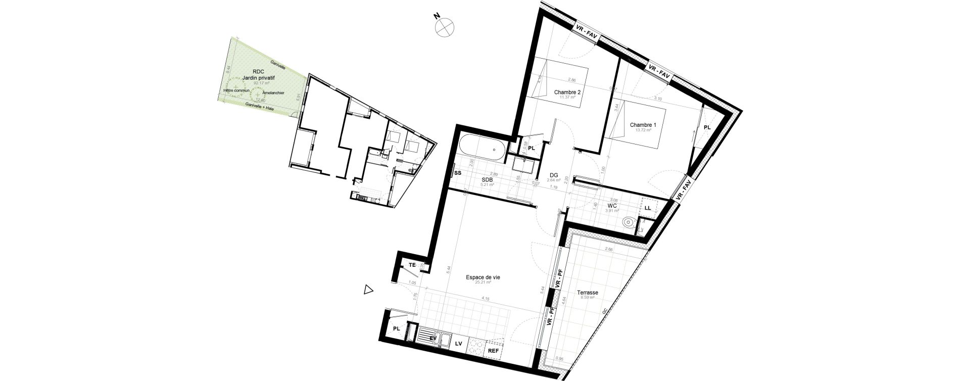 Appartement T3 de 71,15 m2 &agrave; Saint-Cyr-L'&Eacute;cole Charles renard