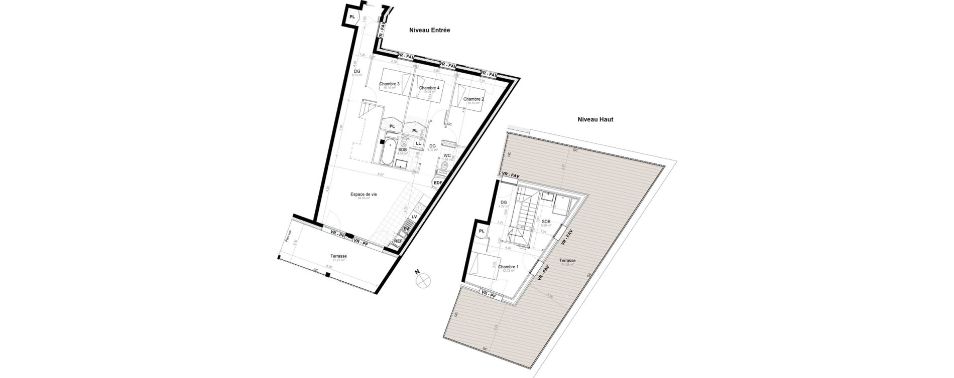 Duplex T5 de 105,33 m2 &agrave; Saint-Cyr-L'&Eacute;cole Charles renard