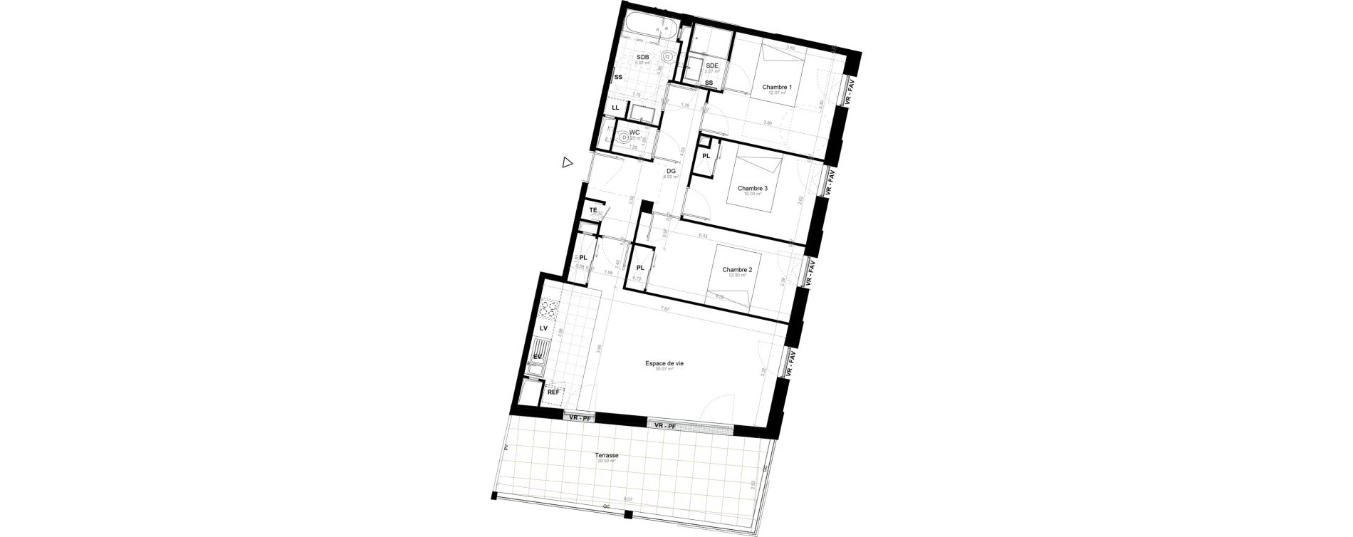 Appartement T4 de 82,82 m2 &agrave; Saint-Cyr-L'&Eacute;cole Charles renard