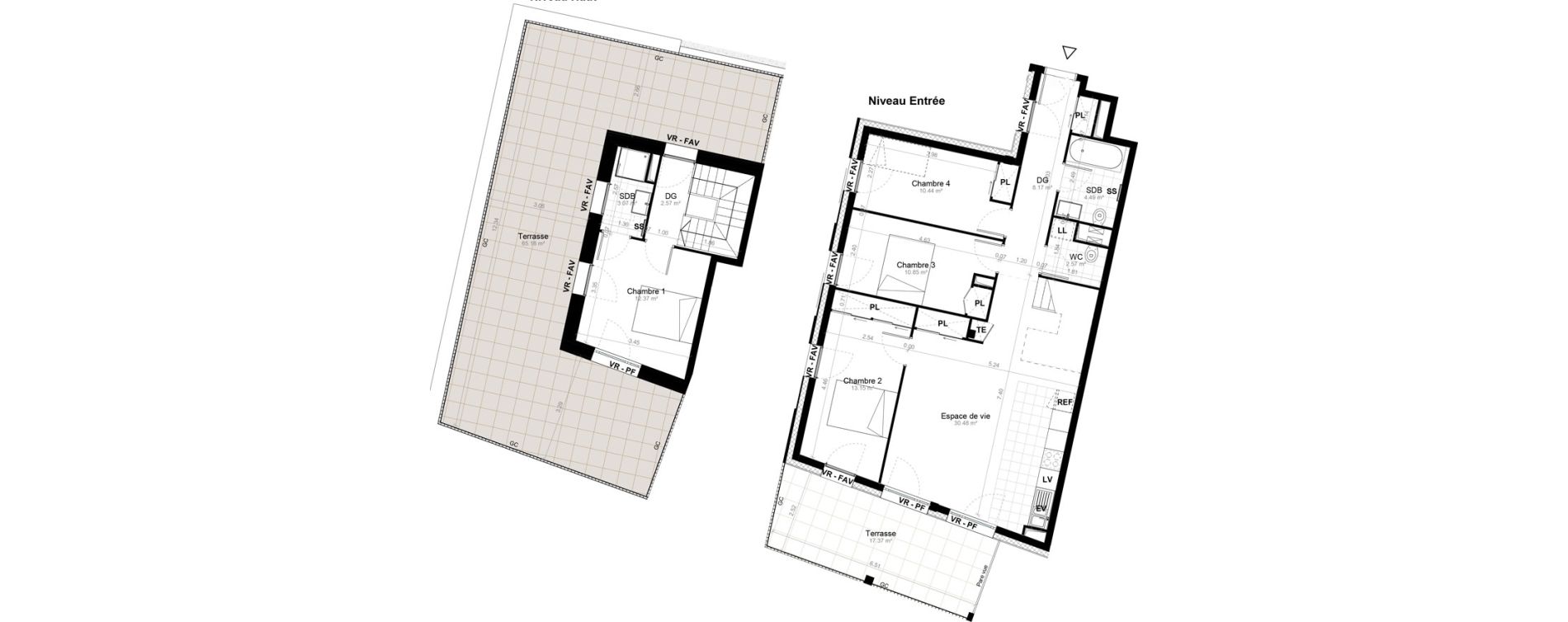 Appartement T5 de 98,16 m2 &agrave; Saint-Cyr-L'&Eacute;cole Charles renard