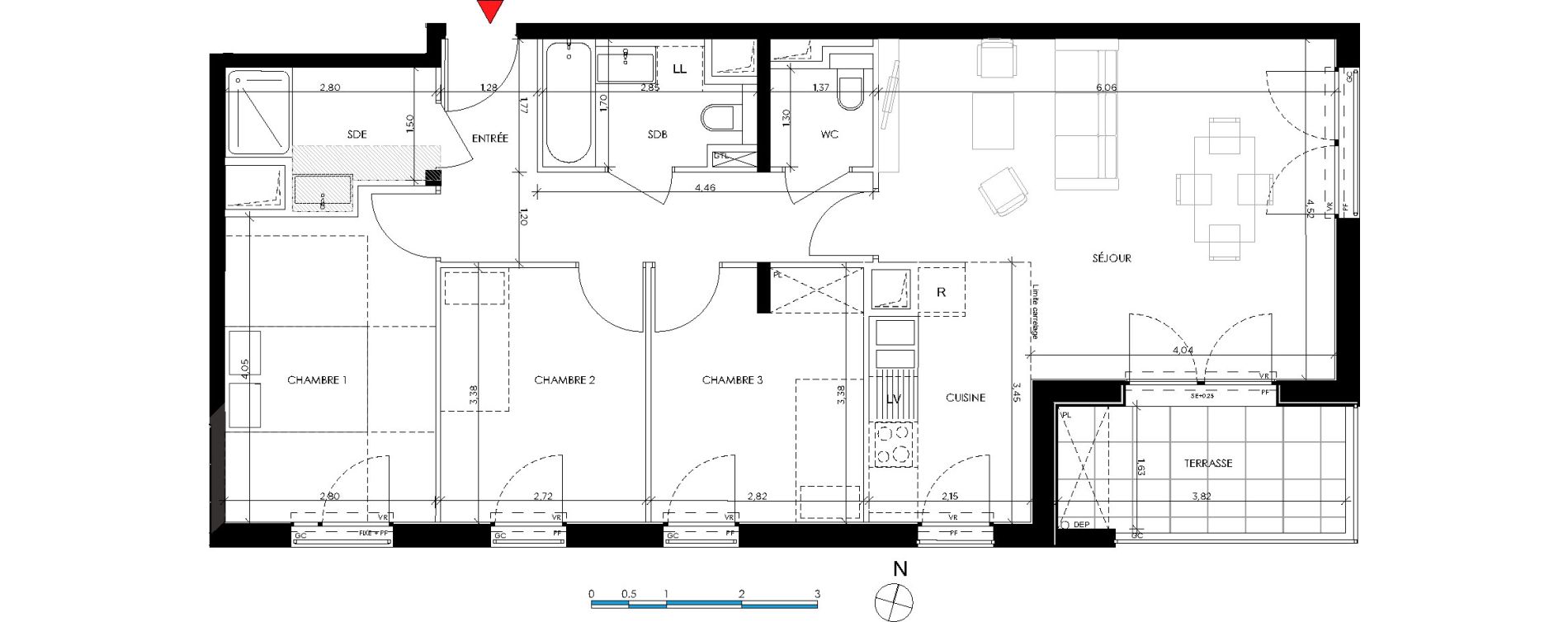 Appartement T4 de 81,12 m2 &agrave; Saint-Germain-En-Laye Pontel-schnapper